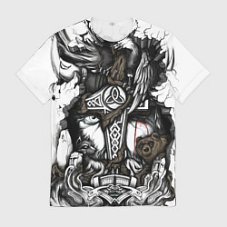Футболка мужская Языческий бог воинов, цвет: 3D-принт