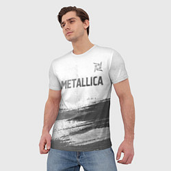 Футболка мужская Metallica - white gradient посередине, цвет: 3D-принт — фото 2