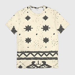 Мужская футболка Африканские примитивные узоры