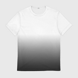 Футболка мужская Из белого в чёрный градиент с точками, цвет: 3D-принт
