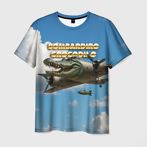Мужская футболка Bombardino Crocodillo мем / 3D-принт – фото 1