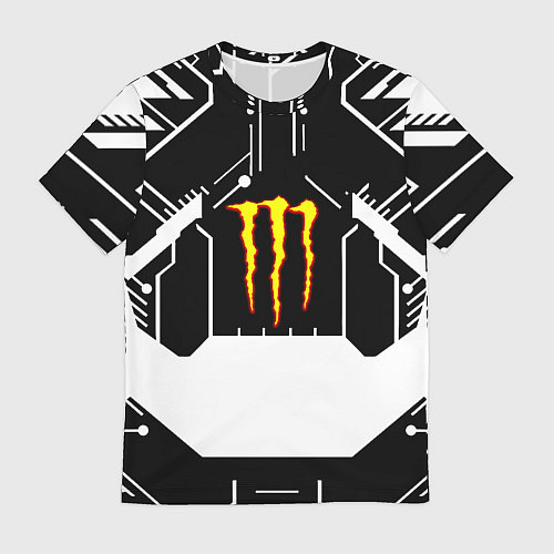 Мужская футболка Monster energy geometry / 3D-принт – фото 1