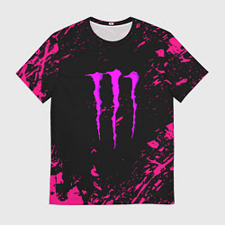 Мужская футболка Monster energy неоновые краски лого