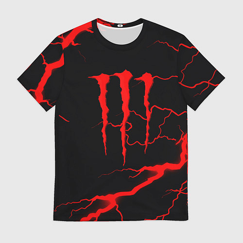 Мужская футболка Monster energy storm red / 3D-принт – фото 1