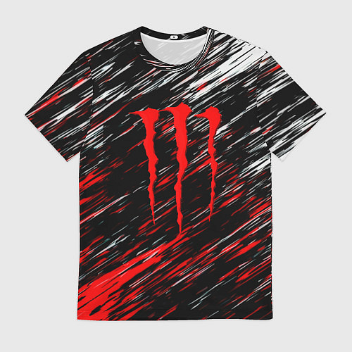 Мужская футболка Monster energy полосы красок / 3D-принт – фото 1