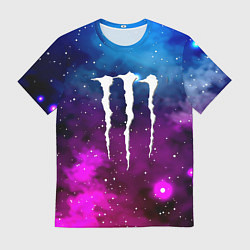 Мужская футболка Monster energy neon space