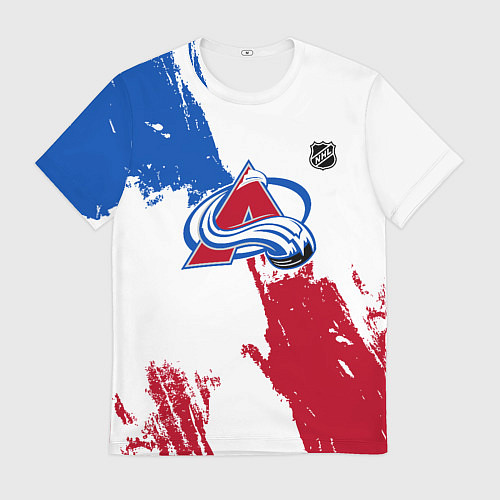Мужская футболка Колорадо Эвеланш - брызги красок / 3D-принт – фото 1
