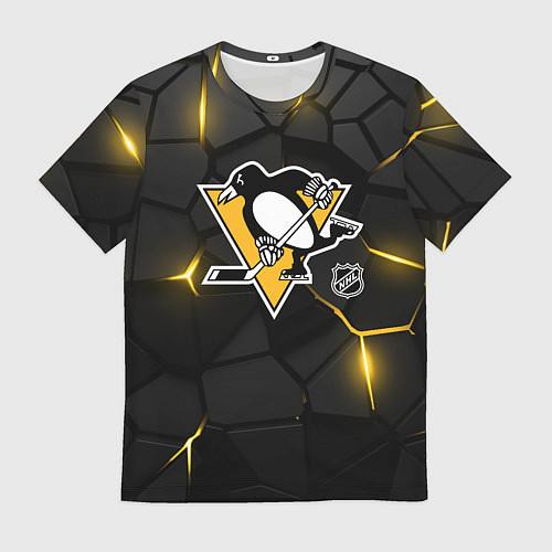Мужская футболка Питтсбург Пингвинз - плиты с подсветкой / 3D-принт – фото 1