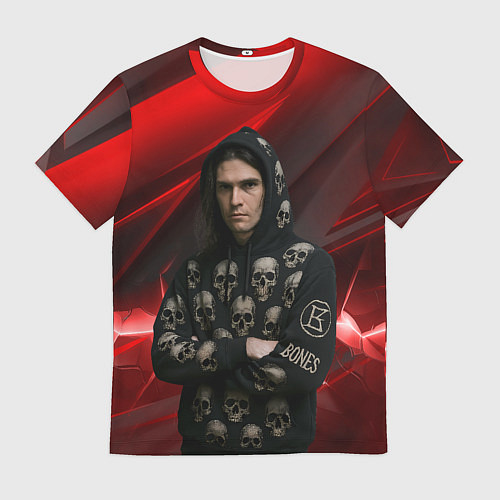 Мужская футболка Bones с черепами на худи / 3D-принт – фото 1