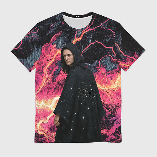 Мужская футболка Bones в мантии со звездами / 3D-принт – фото 1