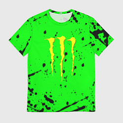 Мужская футболка Monster energy кислотные брызги