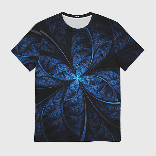 Мужская футболка Синий цветок / 3D-принт – фото 1
