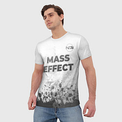 Футболка мужская Mass Effect - white gradient посередине, цвет: 3D-принт — фото 2