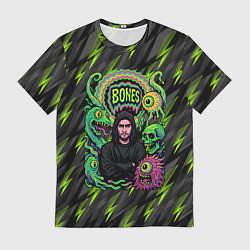 Футболка мужская Bones психоделический стиль, цвет: 3D-принт