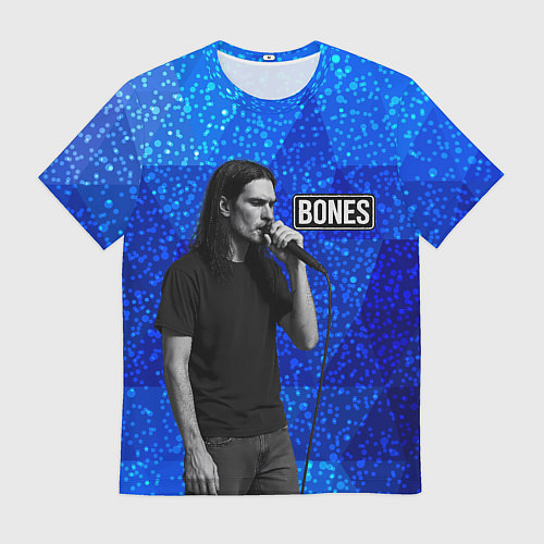 Мужская футболка Bones стоит с микрофоном / 3D-принт – фото 1