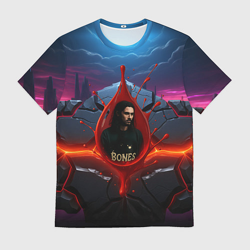 Мужская футболка Bones внутри капли / 3D-принт – фото 1
