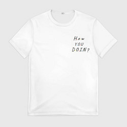 Футболка мужская Друзья художники - how you doin, цвет: 3D-принт