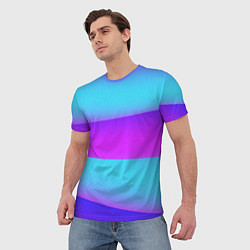 Футболка мужская Неоновый прилив, цвет: 3D-принт — фото 2