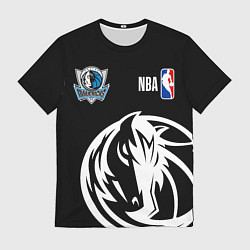 Футболка мужская Даллас Маверикс - большой логотип, цвет: 3D-принт