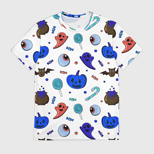 Мужская футболка Halloween white / 3D-принт – фото 1