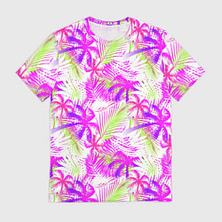 Мужская футболка Palm tree pink