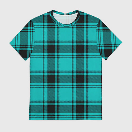 Мужская футболка Checkered blue / 3D-принт – фото 1