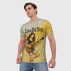 Футболка мужская Lana Del Rey с гитарой, цвет: 3D-принт — фото 2