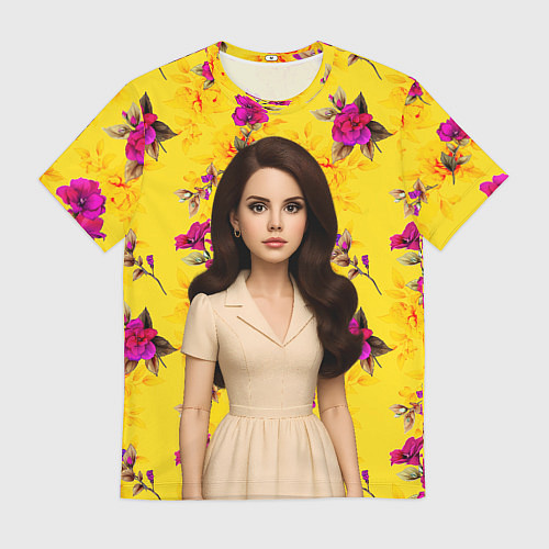 Мужская футболка Lana Del Rey образ куклы / 3D-принт – фото 1