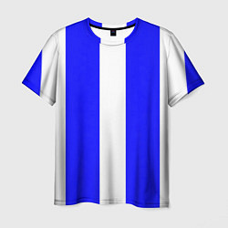Мужская футболка Color white blue line