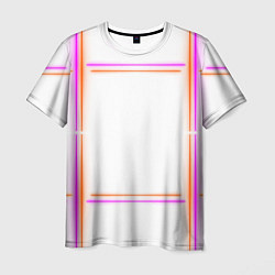 Футболка мужская Neon white orange pink, цвет: 3D-принт