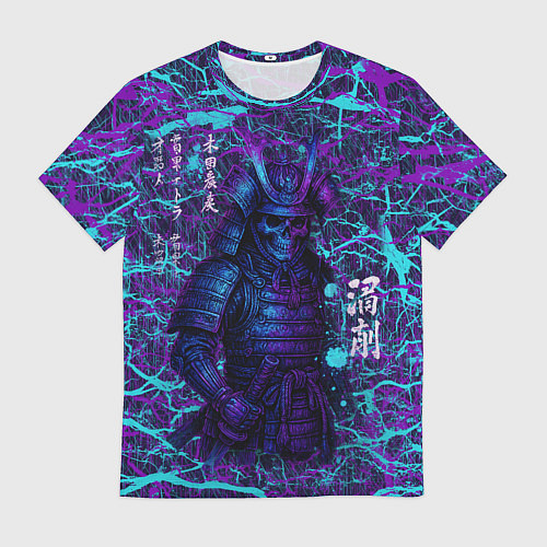 Мужская футболка Призрак самурая - неновый арт / 3D-принт – фото 1