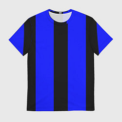 Мужская футболка Color blue black stripes
