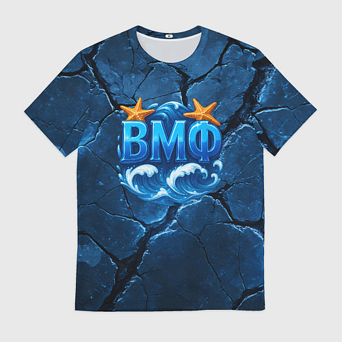 Мужская футболка ВМФ значок с волнами / 3D-принт – фото 1