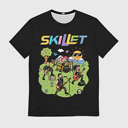 Футболка мужская Скиллет мультяшный стиль, цвет: 3D-принт
