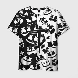 Мужская футболка Doom x Marshmello pattern
