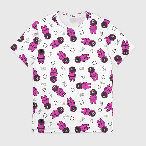 Мужская футболка Персонажи корейского сериала игра в кальмара / 3D-принт – фото 1