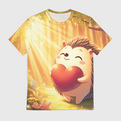 Футболка мужская Солнечный ёж в лесу, цвет: 3D-принт