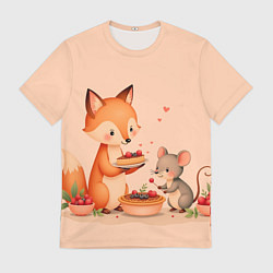 Футболка мужская Пироги с лисой, цвет: 3D-принт