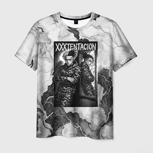 Мужская футболка XXXTentacion облокотился об зеркало / 3D-принт – фото 1