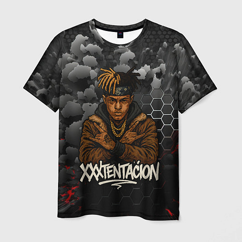 Мужская футболка XXXTentacion со скрещенными руками / 3D-принт – фото 1
