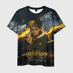 Футболка мужская XXXTentacion мультяшный стиль, цвет: 3D-принт