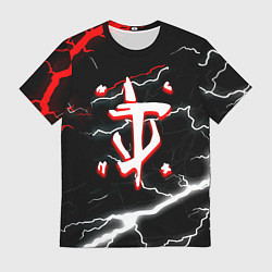 Мужская футболка Doom шторм текстура