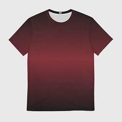 Мужская футболка Градиент темно-бордовый