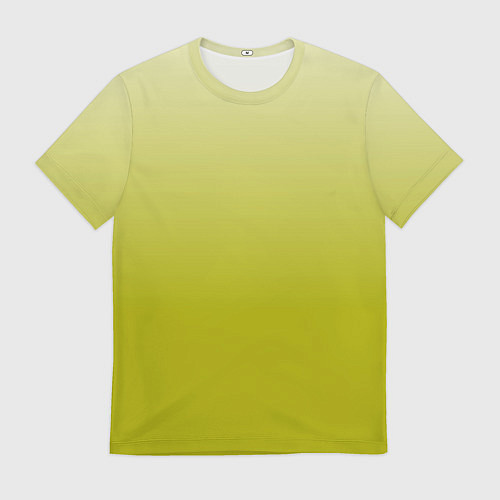 Мужская футболка Градиент лаймовый / 3D-принт – фото 1