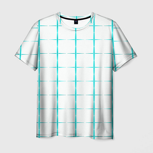 Мужская футболка Color white light blue crosses / 3D-принт – фото 1