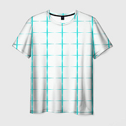 Мужская футболка Color white light blue crosses