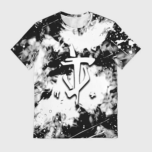 Мужская футболка Doom краски всплеск белые / 3D-принт – фото 1