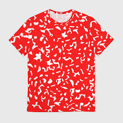 Мужская футболка Красный яркий камуфляж