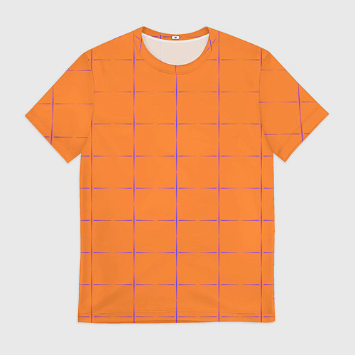 Мужская футболка Color orange stripe / 3D-принт – фото 1