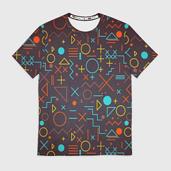 Мужская футболка Different shapes of geometry
